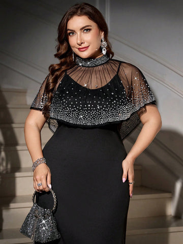 Make a statement this season with our stunning plus-size two-piece outfit, designed to turn heads at every autumn celebration. The luxurious rhinestone shawl adds just the right amount of sparkle and sophistication, while the perfectly coordinated pieces flatter your curves beautifully. Whether you're heading to a party, gathering, or special event, this ensemble delivers elegance with a fun, confident edge. Comfortable, chic, and absolutely show-stopping—because you deserve to feel fabulous!