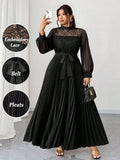 Make a statement in this stunning plus-size maxi dress that's equal parts sophisticated and fun! Featuring intricate 3D embroidered lace detailing and romantic sheer puff sleeves, this autumn-inspired gown is your go-to for weddings, parties, and any occasion calling for elegance. The flowing silhouette flatters beautifully while the rich seasonal tones and dimensional embroidery add that wow factor. Slip into confidence and let your style do the talking!