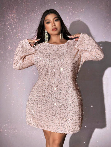 Step out in style with this Elegant Plus Size Back Tie Long Sleeve Short Dress. Featuring a flattering back tie and chic long sleeves, it’s perfect for turning heads at any event. The short length adds a flirty touch, making it a playful yet sophisticated choice for your wardrobe. Comfortable and stylish, this dress is your go-to for effortless elegance.