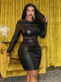 Turn heads effortlessly in this Elegant Plus Size Black Sheer Mesh Bodycon Dress, perfect for spring and autumn parties. Its sheer mesh detail adds a daring touch while flattering your curves with a sleek fit. Designed to keep you comfortable and stylish from lively spring soirées to crisp autumn gatherings, this dress invites you to own the night with confidence and flair.
