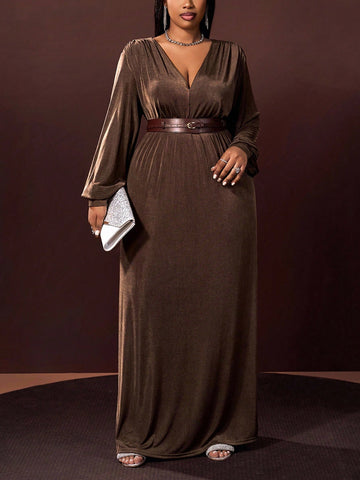 Bring boho chic to every occasion with this Elegant Plus Size V-Neck Lantern Sleeve Dress. Designed for autumn-winter 2025, its flowing silhouette and playful lantern sleeves offer cozy comfort and stylish flair. Perfect for dancing at music festivals, exploring new destinations, or strolling the beach, this dress combines freedom and elegance effortlessly. Embrace your adventurous side with a look that’s as lively and spirited as you are!