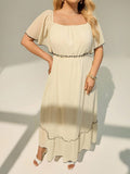 Twirl into summer with effortless grace! This stunning plus-size chiffon dress features delicate ruffle sleeves that add a touch of whimsy and movement to every step. The lightweight, breathable fabric keeps you cool and comfortable whether you're dancing at a wedding, strolling along the beach, or enjoying a casual day out. The flowing silhouette flatters beautifully while the soft chiffon drapes elegantly. From sunset celebrations to weekend adventures, this versatile dress is your go-to for looking fabul