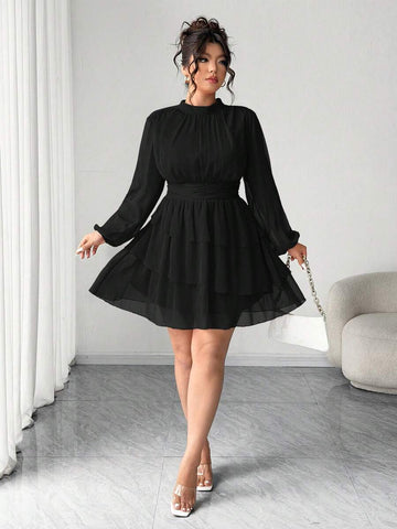 Effortlessly chic and wonderfully comfortable, this plus-size chiffon pleated dress is your new go-to for everything from morning commutes to leisurely afternoon tea. The flowing chiffon fabric drapes beautifully while the pleated design adds sophisticated movement and dimension. Perfect for those days when you want to look polished without sacrificing comfort, this dress transitions seamlessly from casual to refined. Slip it on, feel fabulous, and let the elegant silhouette do all the talking.