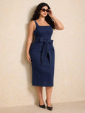 Step out in style with this Elegant Plus Size Dark Blue Denim Dress, featuring a charming bow belt that adds a flirty twist to your autumn wardrobe. Its rich dark blue hue pairs perfectly with cozy fall vibes, while the flattering cut embraces your curves for a confident, playful look. Whether you’re sipping pumpkin spice lattes or strolling through crunchy leaves, this dress keeps you effortlessly chic and comfortable all season long.