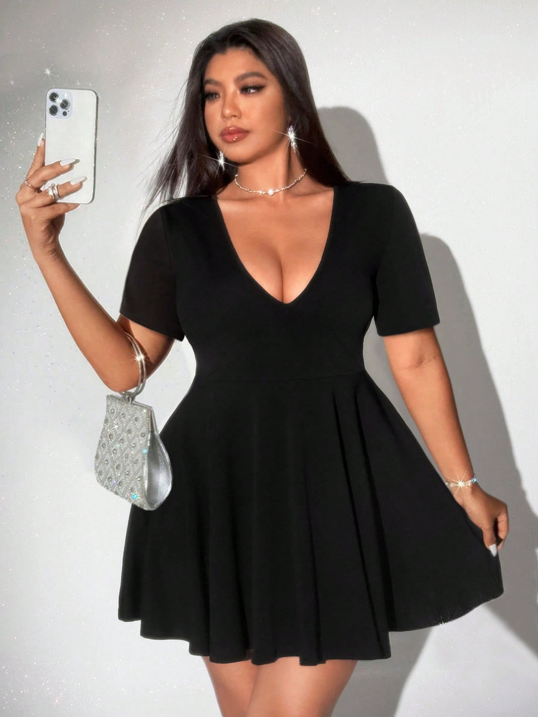 Turn heads this season with our Elegant Plus Size Deep V-Neck Bodycon Dress, perfect for spring and summer nights out. Designed to hug your curves and highlight your silhouette, this dress combines comfort with a flirty vibe. Whether you're hitting the club or a special event, its bold neckline and sleek fit make sure you stand out with confidence and style. Embrace your playful side and let your outfit do the talking!