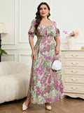 Exude Timeless Romance in Our Elegant Plus Size Floral Dress with Ruffle Puff Sleeves!

Experience the breathtaking fusion of vintage-inspired charm and modern high-fashion tailoring. This stunning floral masterpiece is meticulously designed for the woman who seeks a luminous, romantic aesthetic—offering a sophisticated and inclusive silhouette that radiates confidence at summer weddings, prestigious garden parties, and sun-drenched celebrations.

Sculpted Ruffle Puff Sleeves: Featuring dramatic, architectu