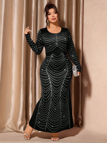 Turn heads effortlessly with this Elegant Plus Size Floral Fishtail Dress. Its flattering fishtail silhouette and long sleeves bring a graceful flow that’s perfect for any party. The vibrant floral pattern adds a splash of fun, making every move you make feel like a celebration. Designed to embrace curves with comfort and style, this dress promises a stunning look that’s all about you shining bright.