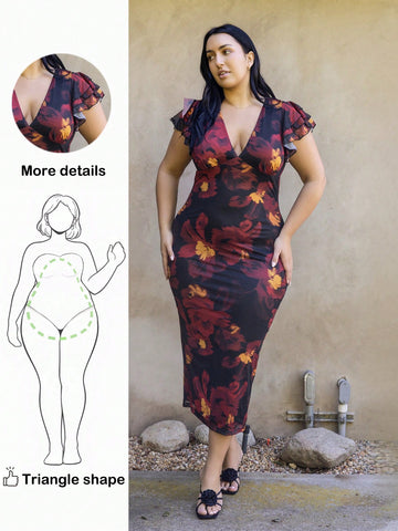 Slip into sophistication with this stunning plus-size floral mesh bodycon dress that celebrates your curves in all the right ways. The delicate floral pattern paired with sheer mesh detailing creates an effortlessly chic look that transitions seamlessly from casual outings to special occasions. Whether you're heading on a date night or attending a wedding, this dress delivers elegance with a modern twist. The bodycon silhouette hugs your figure beautifully while the breathable mesh keeps you comfortable all