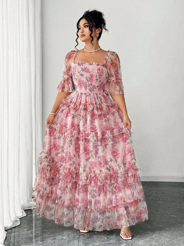 Bloom into spring with this stunning floral print dress, designed to make you feel fabulous at every gathering. The elegant silhouette flatters beautifully in plus sizes, while the vibrant botanical patterns bring joy and movement to your wardrobe. Perfect for tea parties, cocktail events, or any occasion calling for a touch of floral charm. Slip it on and let your confidence blossom—this dress is your ticket to turning heads and feeling absolutely radiant.