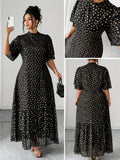 Bloom into confidence with this stunning plus-size floral print dress that's ready for anything life throws your way! Featuring vibrant botanical patterns that dance across luxurious fabric, this versatile piece transitions seamlessly from casual brunches to elegant evening events. The thoughtfully designed silhouette flatters your curves while providing all-day comfort, whether you're celebrating a special occasion or simply enjoying a beautiful day out. With its timeless floral charm and season-spanning a