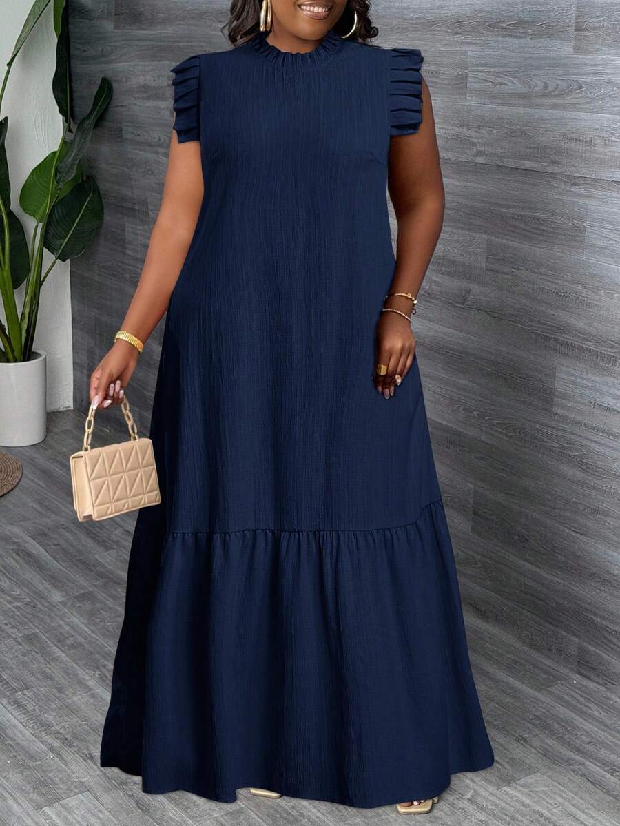 Step into sunshine and smiles with this Elegant Plus Size Floral Print Ruffle Dress. Designed to flatter and flow, its playful ruffles and vibrant floral pattern bring summer vibes to weddings, garden parties, or casual strolls. Feel confident and carefree as the dress dances with every step, making every outing a celebration of style and comfort.