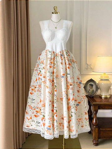 Step into style and comfort with this Elegant Plus Size Floral Print Sleeveless Dress. Its vibrant floral pattern and sleeveless design make it a breezy choice for any event, from brunch dates to garden parties. Flattering and fun, this dress celebrates your curves while keeping you cool and confident all day long. Perfect for adding a splash of charm to your wardrobe!