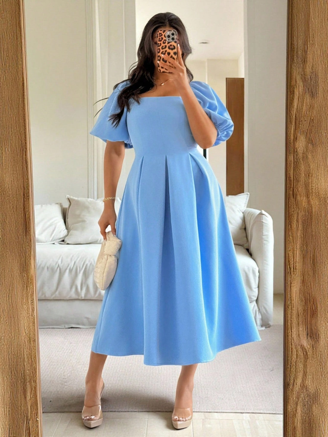 Step into timeless charm with this Elegant Plus Size French Style Dress, featuring whimsical puff sleeves that add a touch of flair. Perfectly designed for every occasion, it combines comfort with a playful silhouette that flatters your curves. Whether you're heading out for a casual brunch or a chic evening, this dress promises effortless style and confidence.