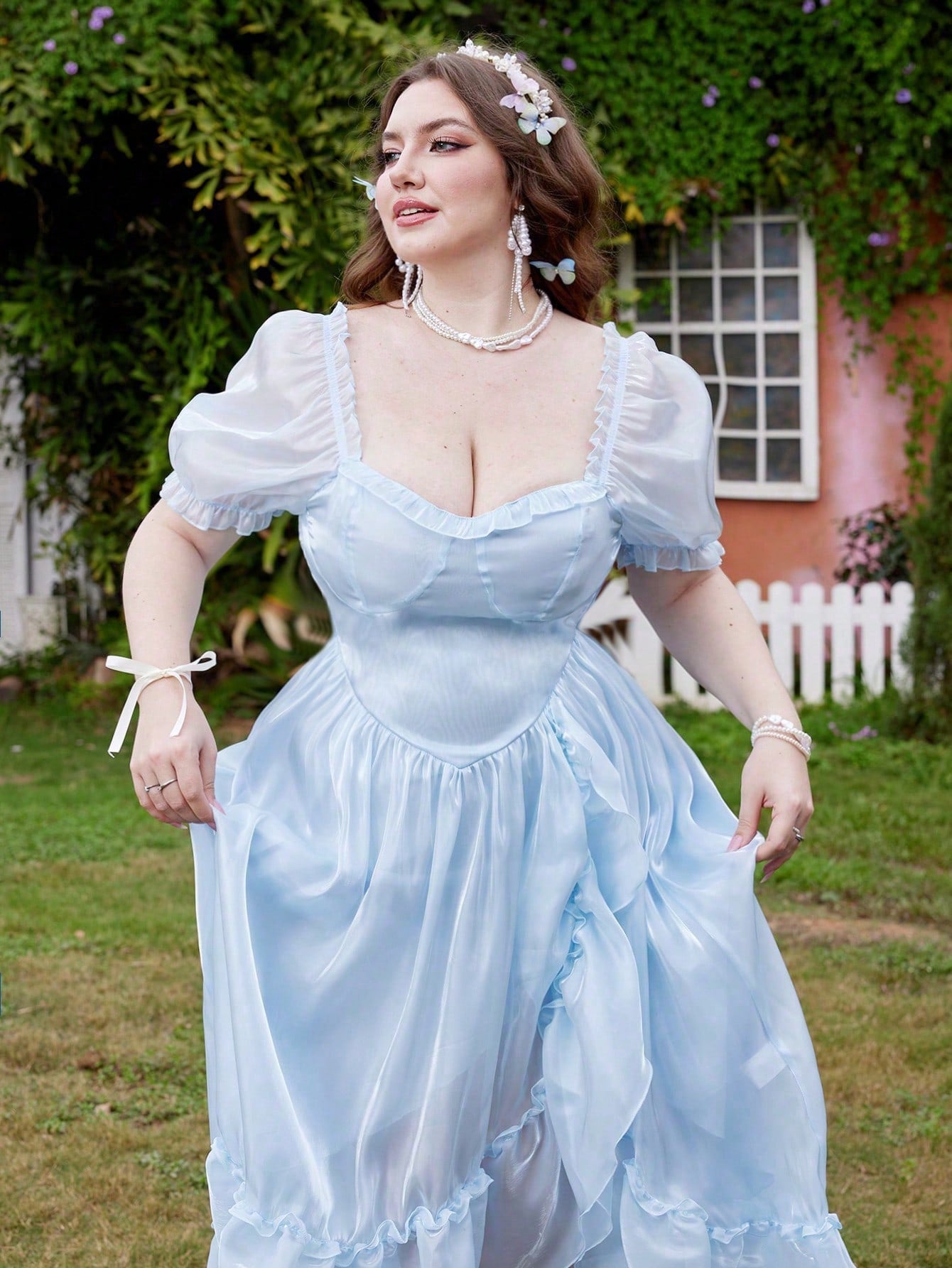 Step into summer with this Elegant Plus Size French Style Puff Princess Dress! Featuring charming puff sleeves and a flattering princess silhouette, this solid color dress combines classic French elegance with playful flair. Perfect for sunny days and special occasions, it offers comfort and style that make you feel effortlessly cute and confident. Embrace your unique beauty with a dress designed to celebrate every curve in a fun, fashionable way.