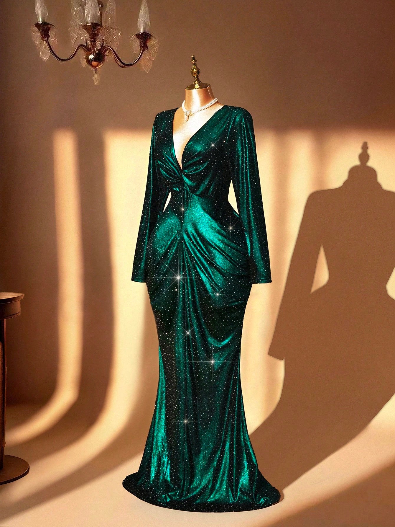 Slip into sophistication with this stunning plus-size mermaid maxi dress that's equal parts glamorous and fun. The intricate lace patchwork detailing adds texture and visual interest, while the bodycon silhouette flatters your curves beautifully. From evening galas to special celebrations, this dress transitions seamlessly through any occasion. The flowing mermaid hem creates an elegant, show-stopping finish that'll have you feeling like the star you are. Comfort meets style in a dress designed to make you 