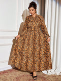 Step into fall with confidence and flair in this Elegant Plus Size Leopard Print Tie-Up Long Sleeve Dress. Featuring a playful tie-up detail and chic leopard spots, it flatters your curves while keeping you cozy in cooler weather. Perfect for brunches, parties, or a stylish day out, this dress adds a wild touch to your seasonal wardrobe. Embrace your bold side with comfort and style all season long!