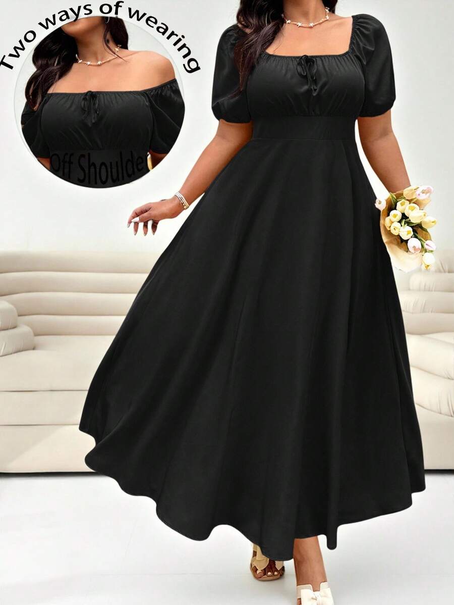 Step out in style with this elegant plus size lilac dress, designed to flatter every curve. The charming tie front adds a playful twist while ensuring a perfect fit. Whether you're headed to a wedding, enjoying a spring vacation, or just out for a casual day, this dress brings effortless grace and comfort to every occasion. Brighten your wardrobe with a touch of lilac fun!