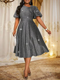Celebrate your curves in style with this Elegant Plus Size Midi Dress, perfect for weddings and special occasions. Designed for the spring and summer seasons, its flattering cut drapes beautifully while keeping you cool and confident. Whether you’re dancing the night away or posing for photos, this dress adds a playful touch to your special day wardrobe. Step into elegance with ease and enjoy every moment in a silhouette made just for you.
