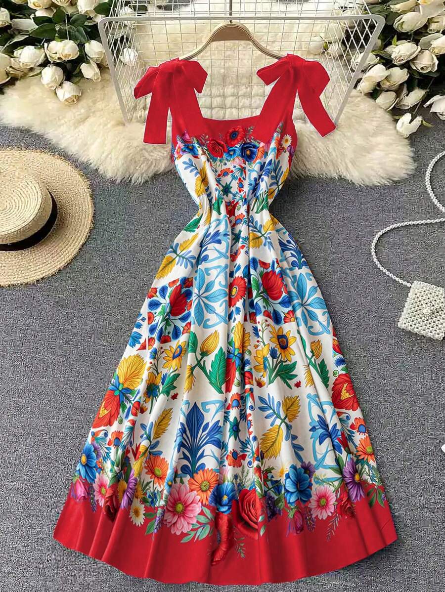 Step into sunshine with this Elegant Plus Size Off-Shoulder Midi Dress. Its breezy boho vibes and flirty off-shoulder cut bring effortless charm, while the lace-up waist lets you customize your fit for ultimate comfort. Perfect for spring and summer vacations, this dress flows with every step—making it your go-to for endless warm-weather adventures.