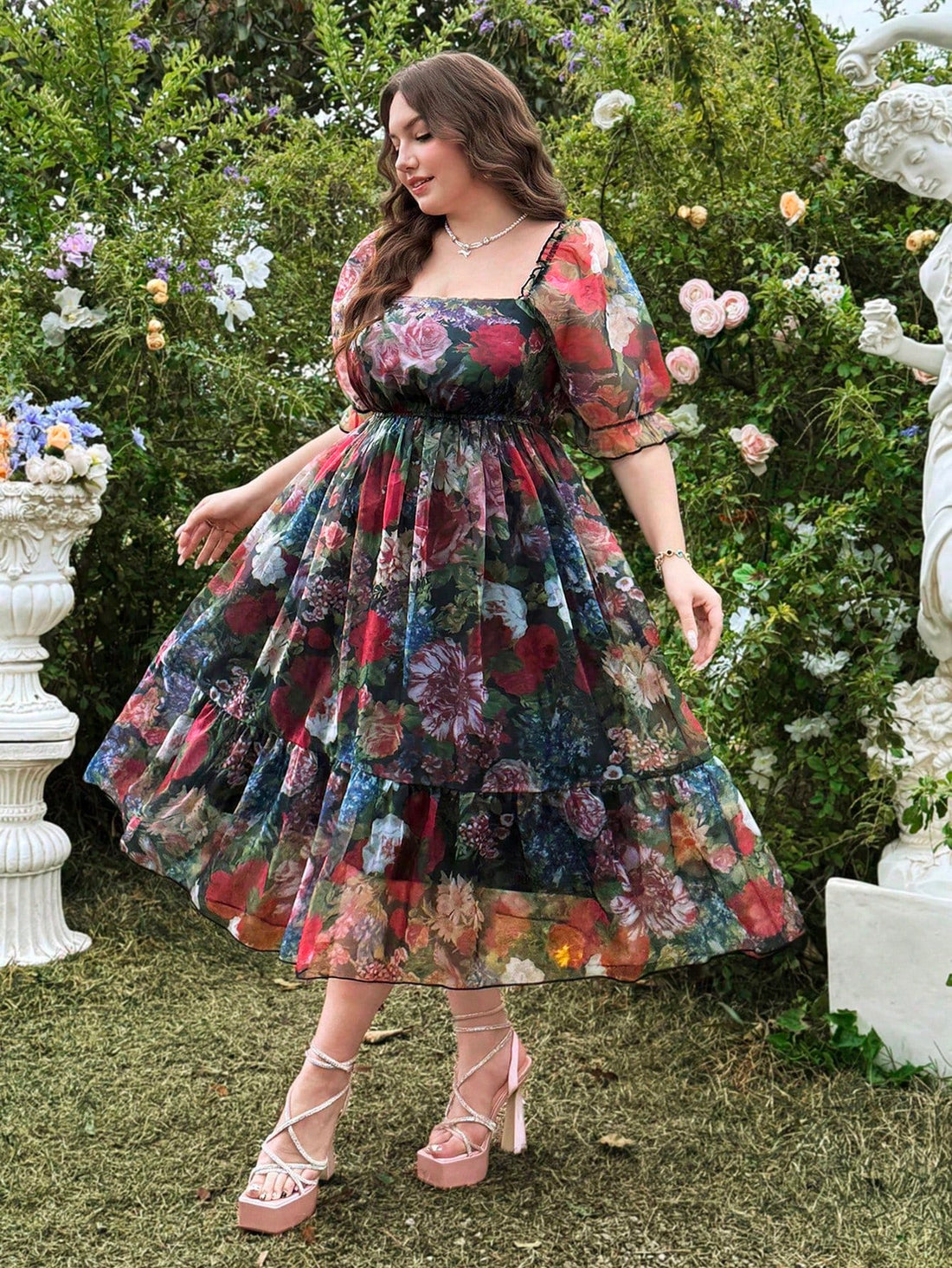 Get ready to strut your stuff this Spring and Summer in our Elegant Plus Size Off-Shoulder Organza Dress! Perfect for vacation, this dress is made with high-quality organza for a comfortable and breathable fit. Show off your curves and stay cool in style with this must-have dress.