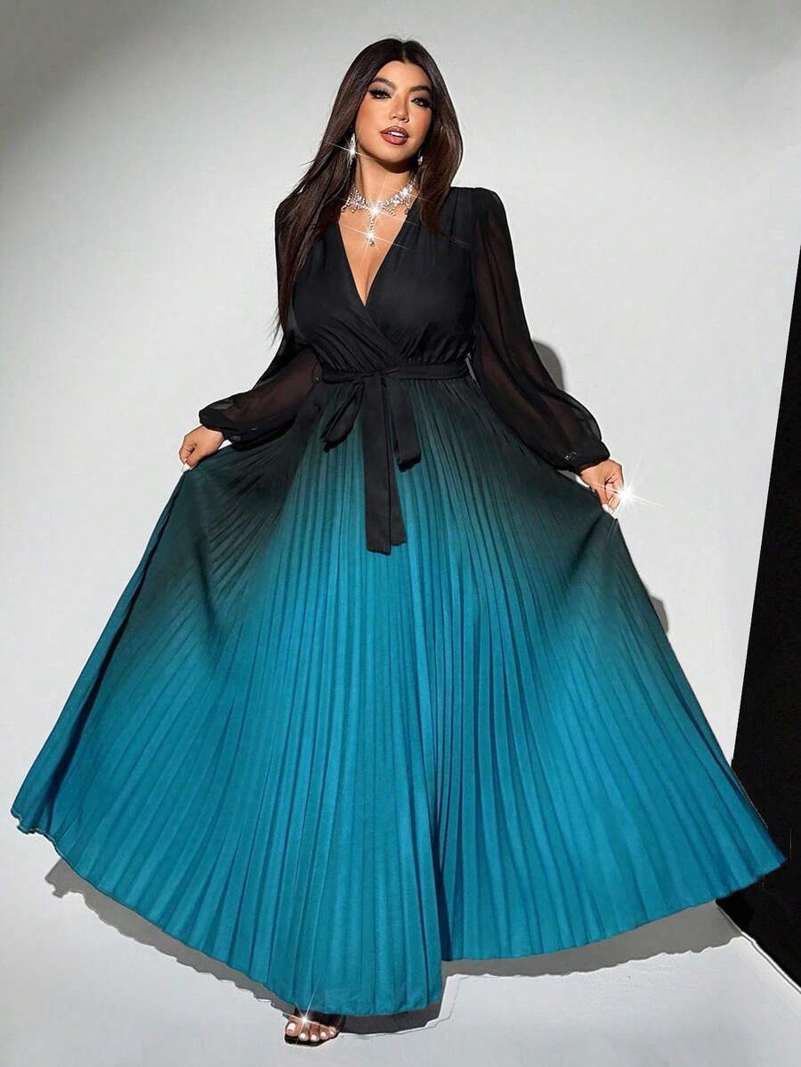 Experience the breathtaking fusion of sunset-inspired heritage and sharp, modern architectural tailoring. This stunning ombre ensemble is meticulously designed for the woman who values a high-fashion, "quiet luxury" approach to event dressing—the ultimate centerpiece for prestigious evening galas, exclusive holiday celebrations, and high-authority social soirées.