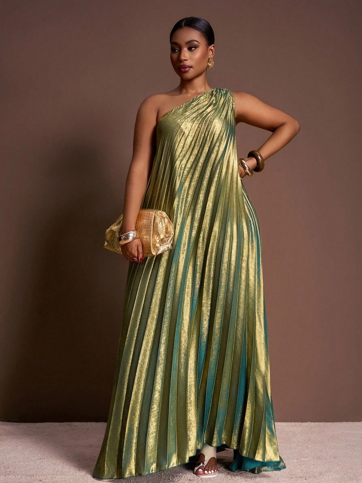 plus size one shoulder maxi dress Elegant One-Shoulder with High Slit for Parties and Special Occasions shoulder maxi dress is Train Length |:50cm | How to Style WHISTLES black shoes for women