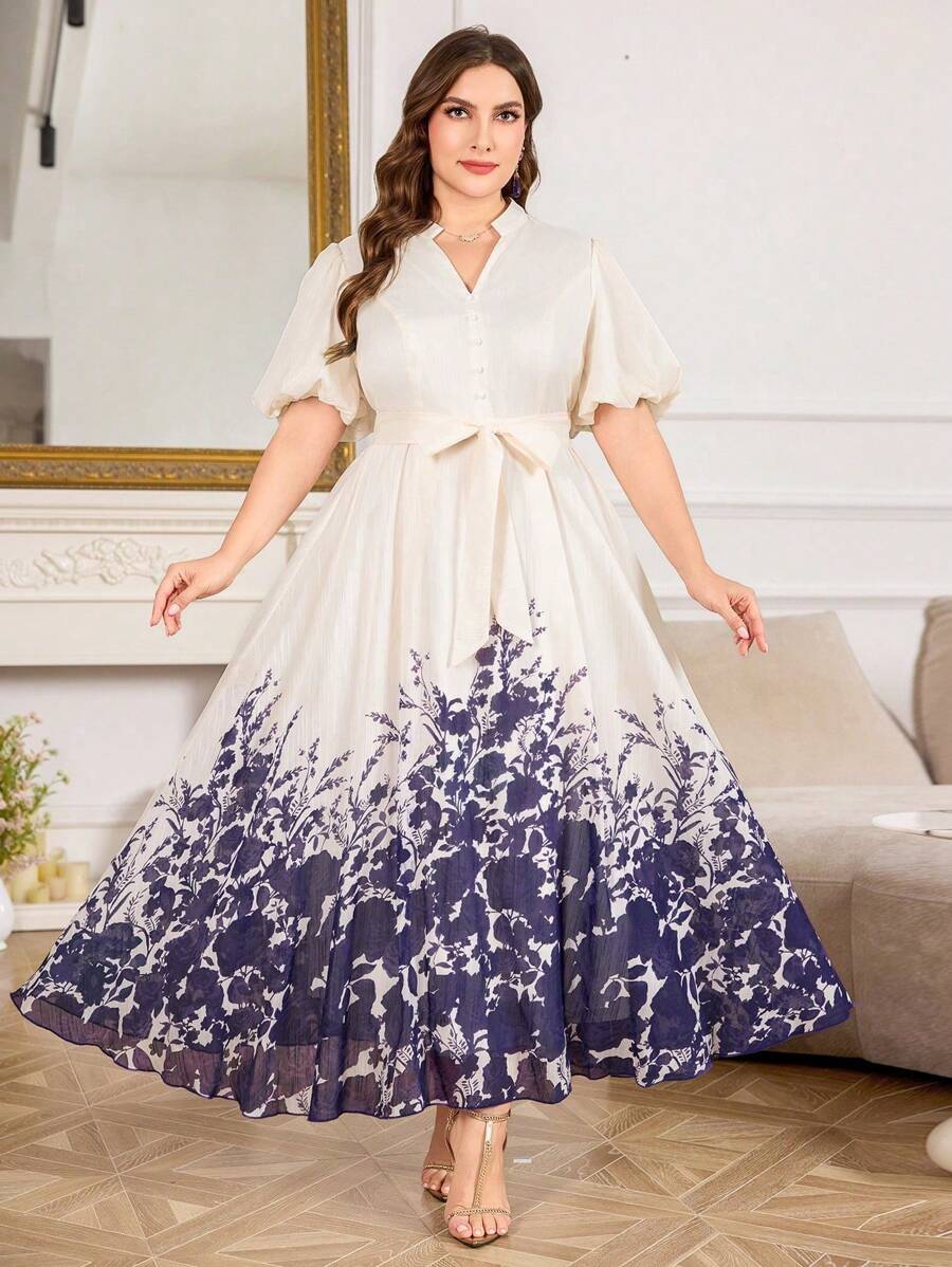 Step out in style with this Elegant Plus Size Printed Fit and Flare Dress! Designed to hug your curves and twirl with flair, its playful print adds a fresh pop to your wardrobe. Perfect for days when you want to feel confident, comfy, and totally on-trend all at once.