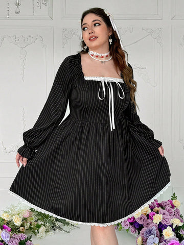 Get ready to turn heads and steal hearts with our Elegant Plus Size Puff Sleeve Ruffle Hem Dress for Women. Perfect for Valentine's Day parties, this dress offers a stunning silhouette with its puff sleeves and ruffle hem. Add a touch of elegance and romance to your look with this must-have dress.