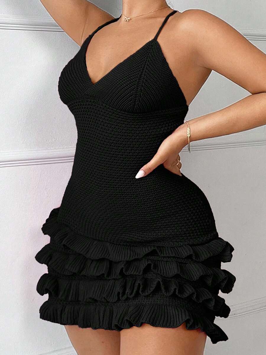 Turn heads this spring and summer with this playful plus size red ruffled mini sweater dress. Its vibrant color and flirty ruffles make it a fun beach cover-up or a lively everyday outfit. Lightweight and comfy, it keeps you cool and stylish whether you’re strolling the shore or meeting friends for brunch. Embrace effortless charm and a splash of sunshine wherever you go!