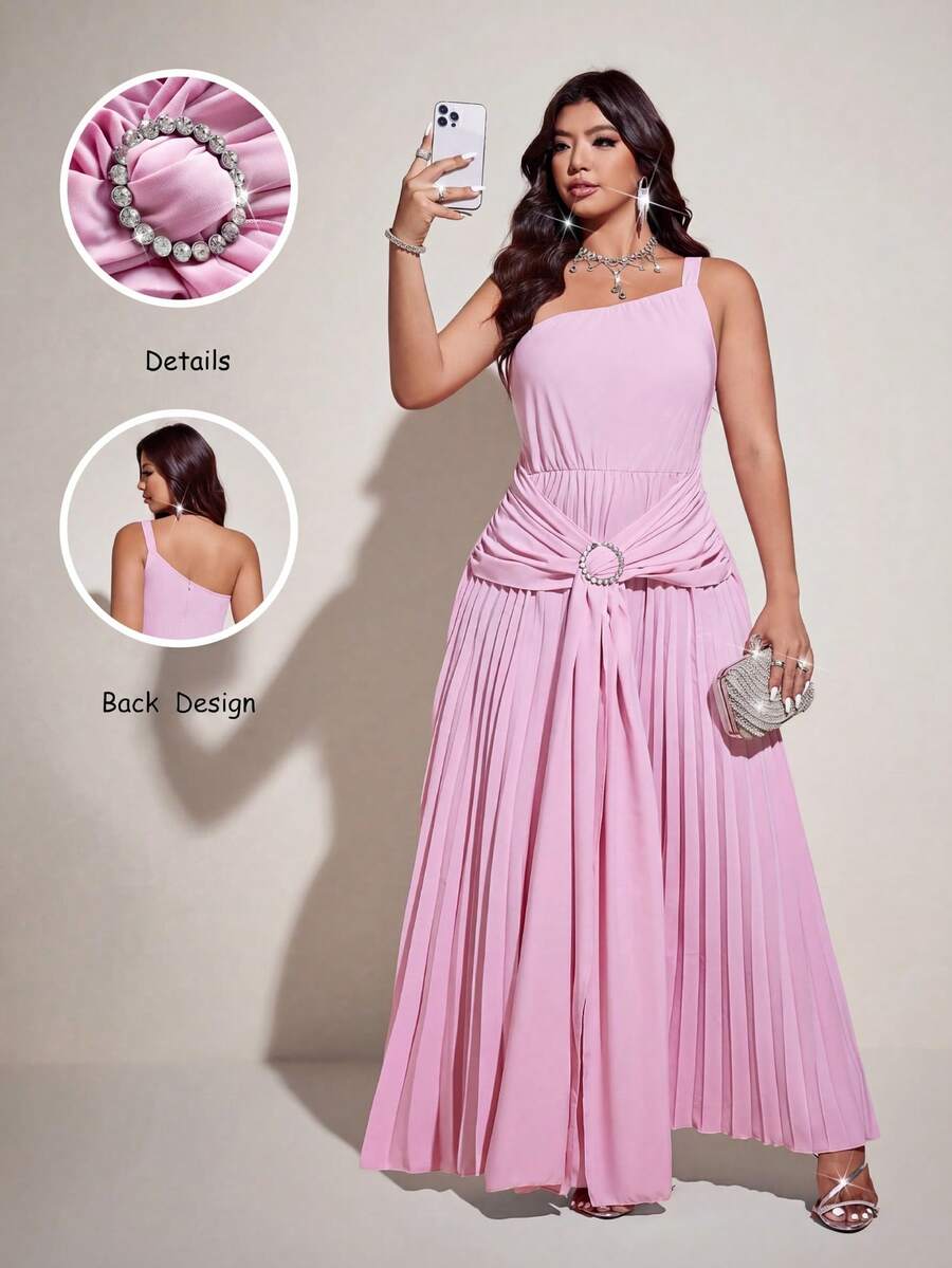 Celebrate special occasions in timeless elegance with this plus-size ruffle slip dress, designed for romantic moments and wedding guest appearances. Delicate ruffles cascade down the silhouette, creating movement and dimension that flatters every curve. The slip dress silhouette offers a sophisticated, understated look perfect for spring and summer events. Crafted with comfort in mind, this dress features a flattering fit that moves with you throughout the day or evening. 