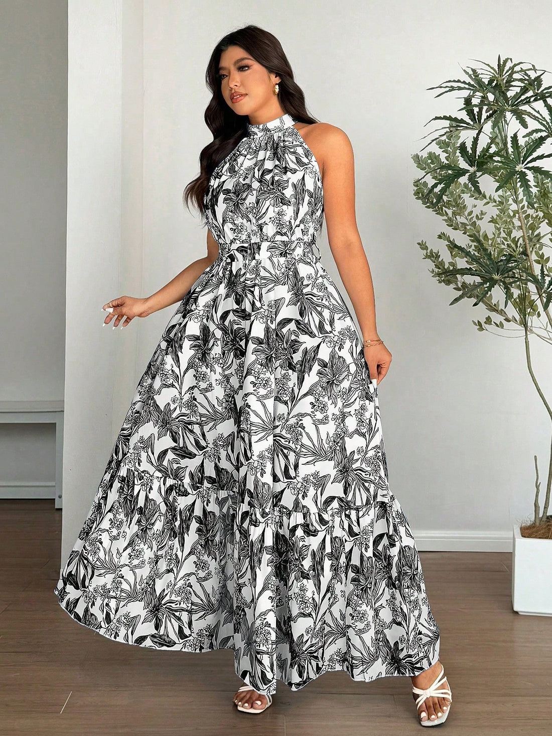 Step into sunny days with this Elegant Plus Size Sleeveless Bohemian Print Dress, perfect for spring and summer adventures. Its breezy, sleeveless design keeps you cool while the vibrant boho print adds a fun, carefree vibe. Flattering and comfortable, this dress lets you dance through warm days with effortless style and confidence.