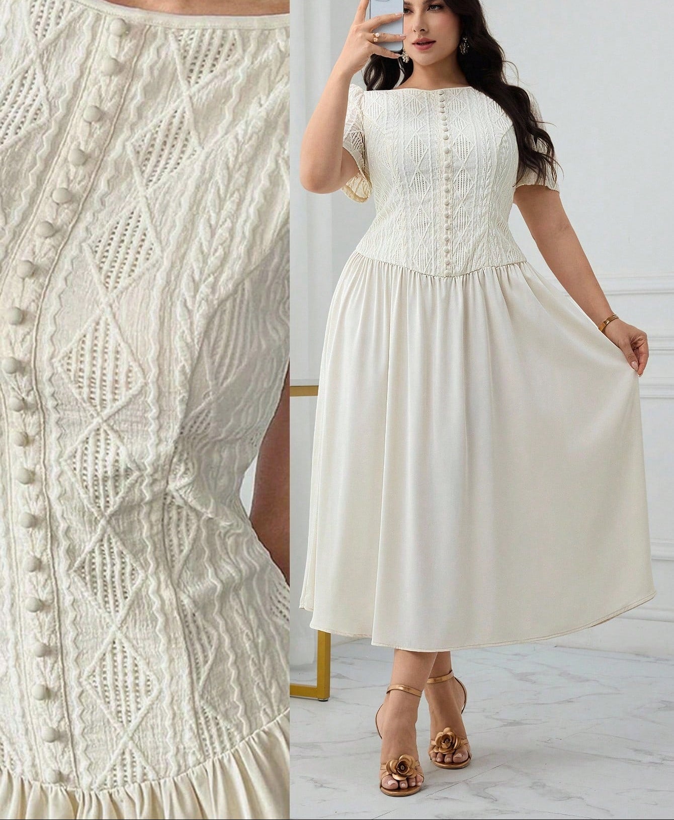 Slip into effortless summer style with this chic boat neck dress designed for curves and confidence. The timeless solid color and relaxed silhouette make it your go-to piece for everything from beach days to holiday celebrations. Flattering, comfortable, and undeniably elegant—this dress proves that looking fabulous doesn't require fuss. Whether you're heading to a garden party or a casual dinner, you'll feel like the best version of yourself. Simple. Stunning. Yours.