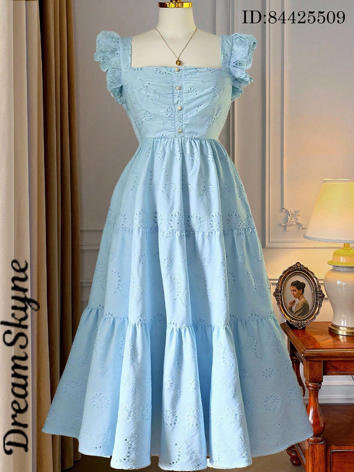 Step into spring and summer with this Elegant Plus Size Maxi Dress, designed to flatter with a chic square neckline and playful cap sleeves. Button details add a touch of charm, while the flowing maxi length ensures comfort and style all day long. Perfect for sunny days and breezy evenings, this dress brings effortless elegance to your warm-weather wardrobe.