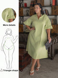 Designed with curves in mind, this charming summer dress celebrates your silhouette with a flattering loose fit that skims beautifully over the hips and thighs. The romantic lantern sleeves add a whimsical touch while the structured stand collar frames your neckline with understated elegance. Perfect for warm-weather adventures, from casual brunches to garden parties, this plus-size piece combines comfort with timeless style. Slip it on and feel fabulous all season long!