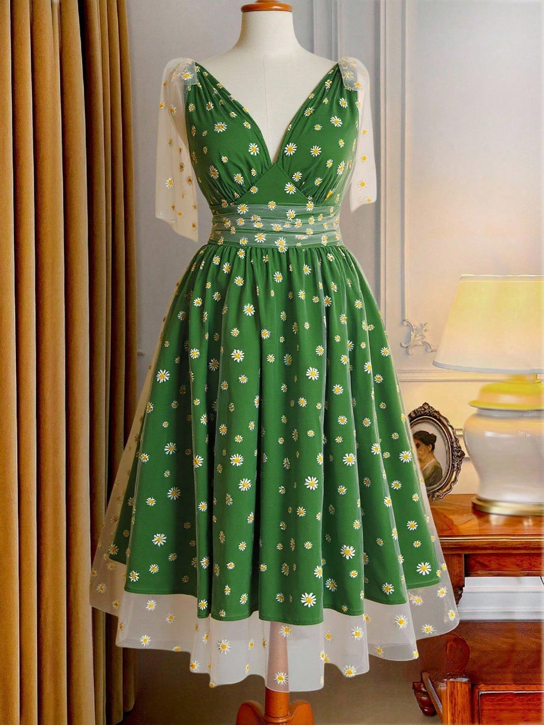 Step into sunshine and charm with this Elegant Plus Size Summer Midi Dress. Featuring a playful bowknot and delicate daisy mesh, it’s perfect for romantic countryside holidays. The flattering midi length and breathable fabric keep you comfortable while turning heads wherever you go. Embrace your curves and the carefree spirit of summer in this delightful dress made to celebrate you.