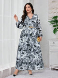Step out in style with this Elegant Plus Size V-Neck Floral Print Long Sleeve Dress, designed to make any special occasion unforgettable. The flattering V-neckline and flowing long sleeves add a touch of grace, while the vibrant floral pattern brings playful charm. Comfortable and chic, this dress is perfect for celebrating you in every way!