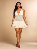 Step into sunshine with this Elegant Plus Size V-Neck Ruffle Layered Crochet Mini Dress! Perfect for spring and summer beach getaways or lively parties, its playful ruffles and delicate crochet layers add flirty charm. The flattering V-neckline and breezy mini length keep you cool and confident, making every moment feel like a celebration. Embrace effortless style and fun vibes wherever you go!