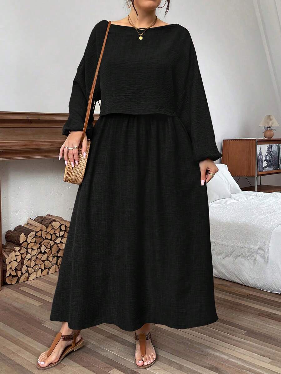 Escape to paradise in style with this fabulous two-piece vacation set designed for the confident, curvy woman. The blouse features charming lantern sleeves that add movement and flair, while the solid color palette keeps things effortlessly chic. Pair it with the matching skirt for an instantly polished look that transitions seamlessly from beachside brunch to sunset dinner. Perfect for getaways, resort wear, or whenever you want to feel absolutely stunning. Comfort meets elegance in this must-have vacation