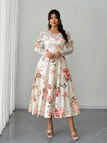 Celebrate your curves in this stunning plus-size dress that's equal parts sophisticated and fun! Featuring delicate lace patchwork combined with vibrant floral details, this showstopper is designed to make you feel fabulous at weddings, parties, and special events. The thoughtful mix of textures creates visual interest while the flattering silhouette ensures you'll turn heads for all the right reasons. Perfect for anyone who refuses to compromise on style or comfort—because looking amazing shouldn't mean sa