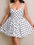 Step into a world of charm with this Elegant Polka Dot Ruffle Hem Dress. Featuring a playful princess-style cami design and flirty ruffle hem, it’s perfect for twirling through sunny days or special occasions. The classic polka dots add a touch of whimsy, making every moment feel sweet and stylish.