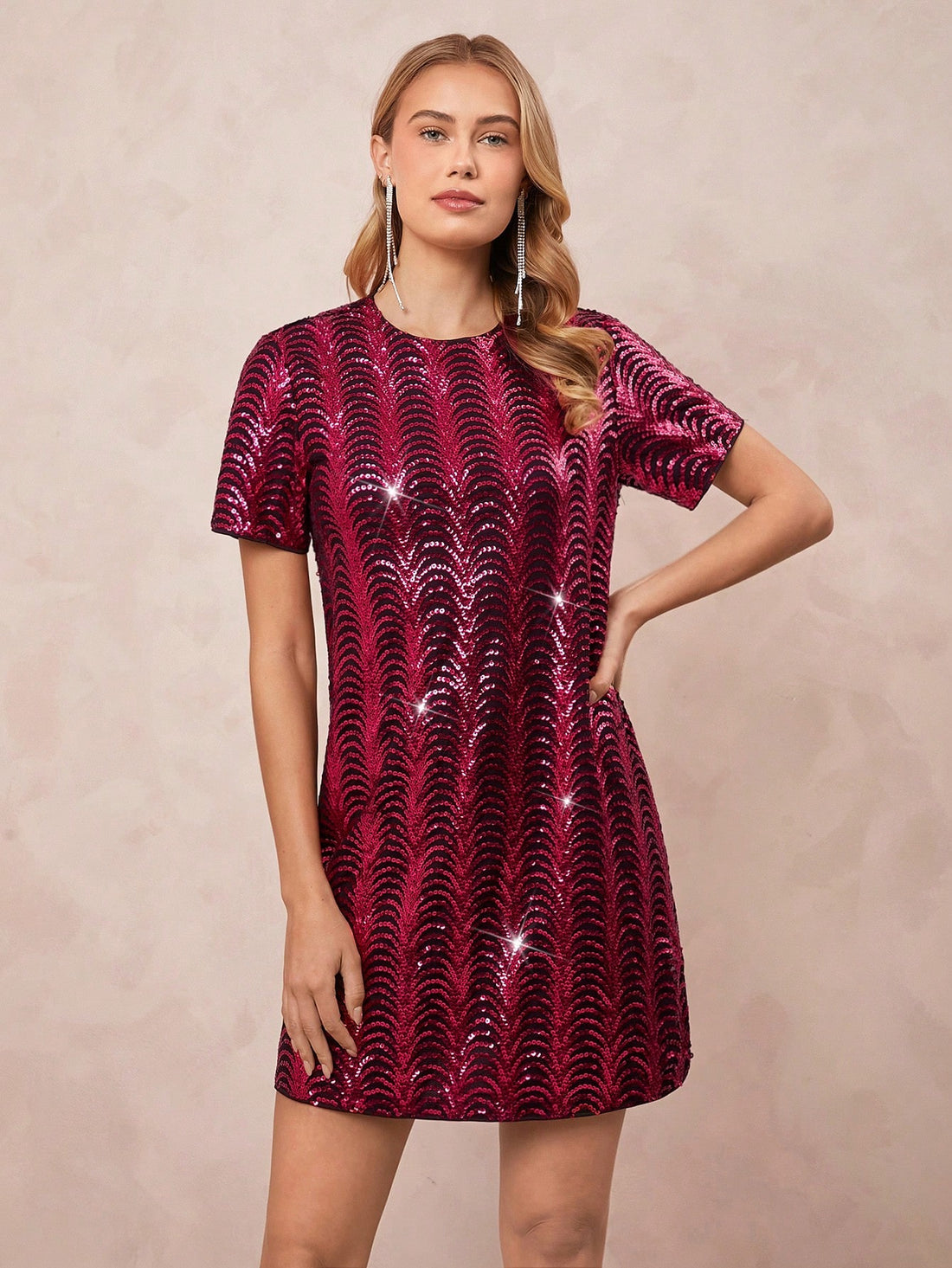 Step into the spotlight with this Elegant Purple Short Sleeve Beaded Sequin Dress. Perfect for casual parties and weddings, its sparkling sequins and delicate beading add a dazzling touch to your look. The short sleeves keep it light and breezy, making it easy to dance the night away while turning heads wherever you go. Glamorous yet fun, this dress is your new go-to for effortless sparkle and style.