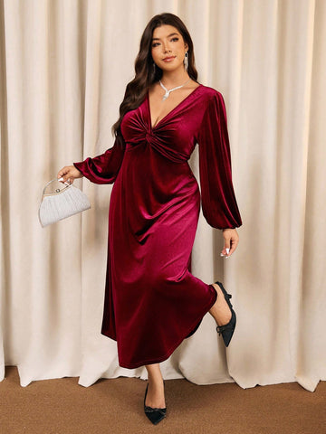 Make a statement this holiday season in our stunning red A-line maxi dress! Featuring elegant long sleeves and a flattering silhouette, this showstopper is designed to turn heads at Christmas parties and New Year's Eve celebrations. The rich crimson hue radiates confidence and festive cheer, while the flowing maxi length adds timeless sophistication. Whether you're dancing into the new year or celebrating with loved ones, this dress delivers glamour with effortless grace. Dress it up with heels and jewelry 