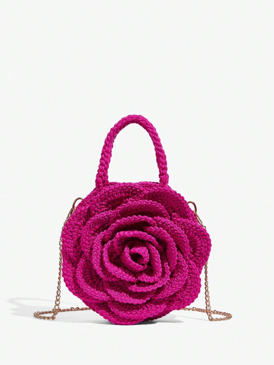 Carry your style with a pop of color! This stunning red crochet flower handle bag brings handcrafted charm to every occasion. The delicate floral detailing and sturdy handles make it perfect for the office, a night out, or weekend adventures. Whether you're heading to a meeting or a casual coffee date, this versatile bag adds a touch of elegance and personality to any outfit. A must-have accessory for women who love standing out with flair.