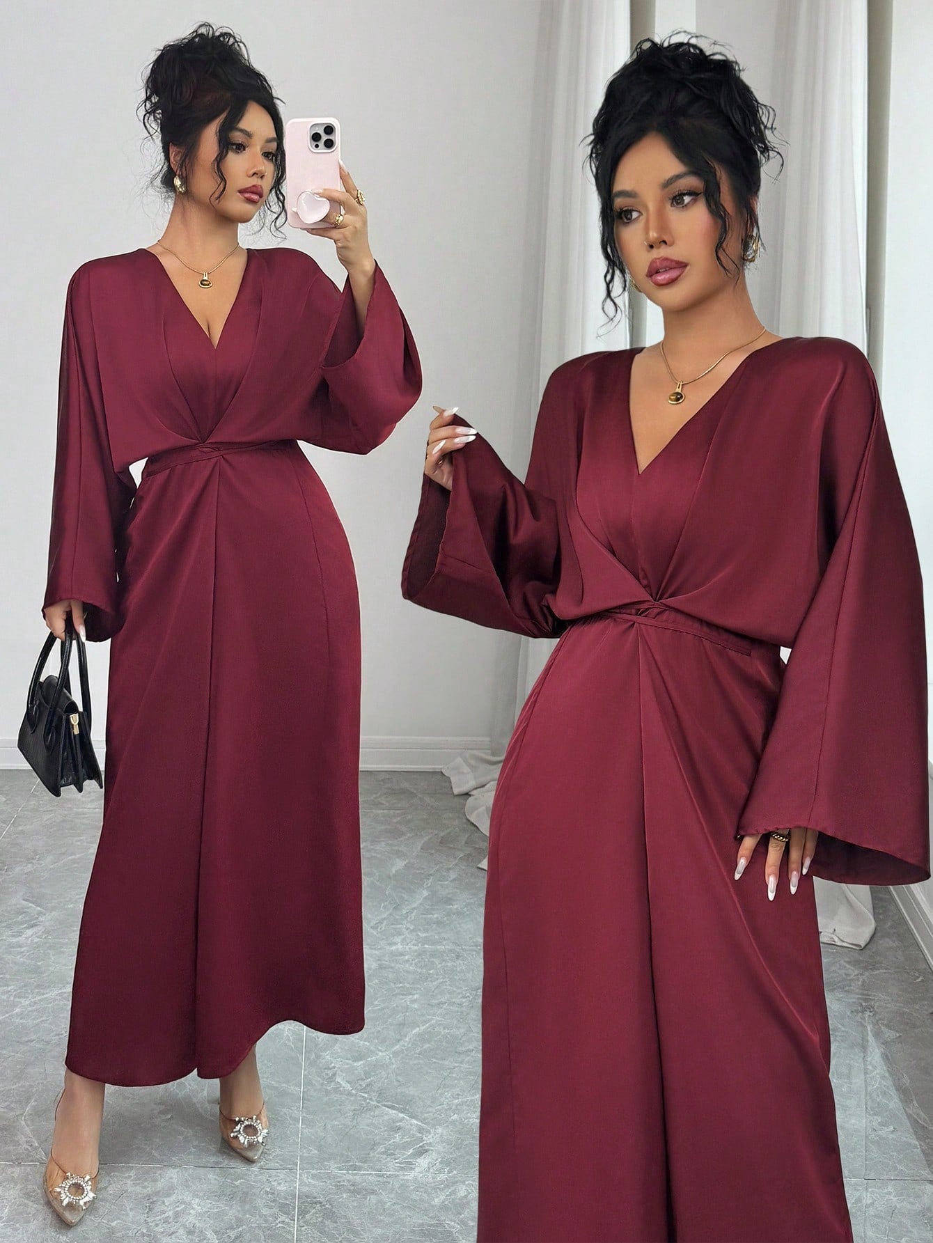 Make a statement this season in our stunning red maxi dress—the ultimate showstopper for holiday gatherings and New Year's bashes. Crafted with elegance in mind, this dress features a flattering silhouette that moves beautifully with every step. The rich crimson hue commands attention while the flowing maxi length adds sophistication and grace. Whether you're dancing at a Christmas party or ringing in 2026 with style, this versatile piece transitions effortlessly from festive celebrations to special occasio