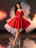Turn heads at every celebration with this Elegant Red Satin A-Line Dress! Featuring delicate mesh stitching, it blends classic charm with a flirty twist. Perfect for weddings, graduations, or parties, this dress offers a flattering silhouette that moves with you. Feel confident, festive, and ready to dance the night away in style!