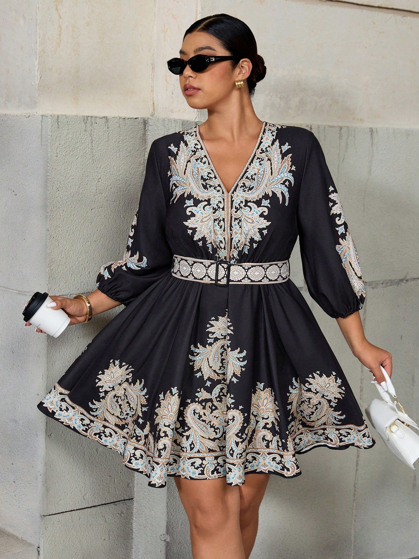 Step into timeless charm with this Elegant Retro Print Mini Dress. Featuring a flattering cinched waist and breezy long sleeves, it perfectly blends vintage vibes with modern flair. Its playful print and mini length make it an ideal choice for turning heads at brunch or dancing the night away. Embrace effortless style that’s as fun as you are!