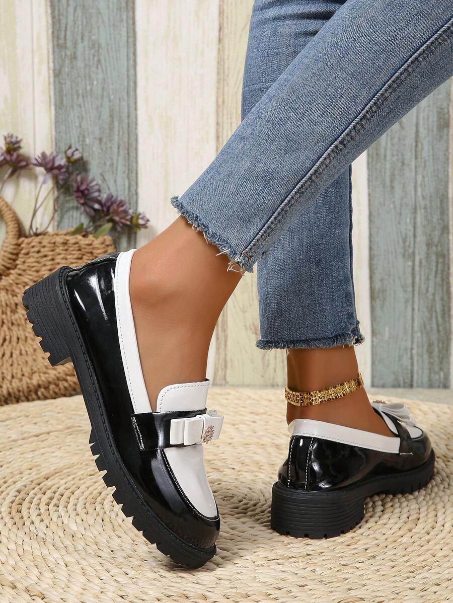 Step out in sparkle with these Elegant Rhinestone Platform Loafers! Perfectly designed for casual spring and autumn days, these slip-on flats add just the right amount of glam to your everyday look. With their shiny rhinestone details and comfy platform sole, you'll feel stylish and ready to dance through the seasons. Easy to wear, hard to ignore!