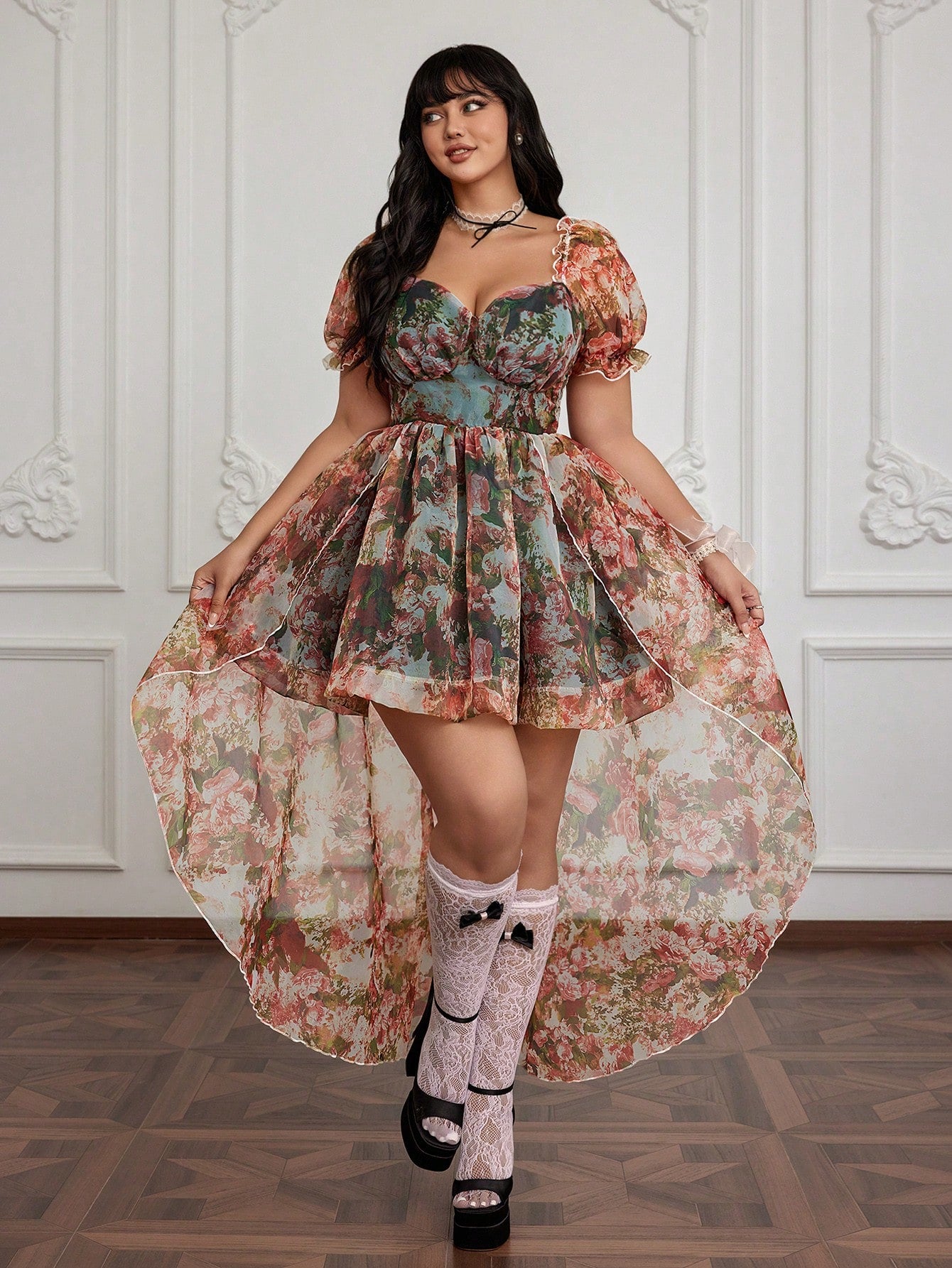 Celebrate in style with this Elegant Romantic Birthday Dress, featuring charming floral puff sleeves and a flirty peplum tail. Designed to make you feel special, it’s perfect for parties and memorable occasions where you want to shine with a playful, feminine touch.