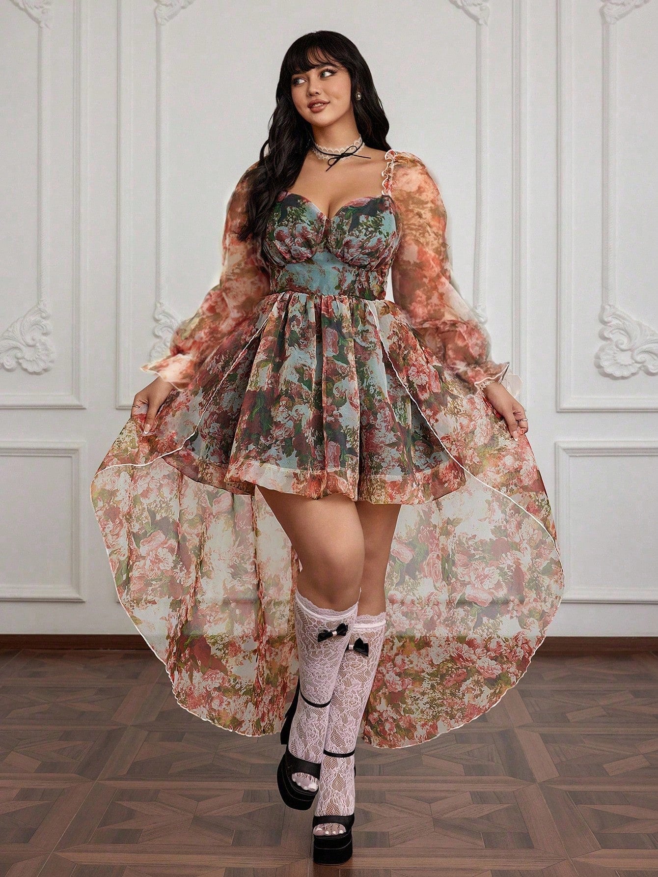 Step out in style with this Elegant Romantic Dress featuring charming floral puff sleeves crafted in a French niche design. Perfect for birthdays or those special formal moments, it brings a playful yet sophisticated vibe that will make you feel unforgettable. Embrace your romantic side and let the delicate details do the talking at your next event.