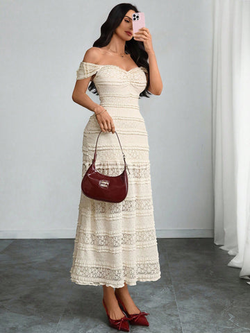 Step into sophistication with this stunning one-shoulder lace dress that effortlessly blends romance with modern edge. The delicate lace overlay creates an enchanting two-layer effect, while the asymmetrical neckline adds a touch of contemporary flair. Perfect for date nights, cocktail events, or whenever you want to feel absolutely fabulous. This dress celebrates your elegance with a playful twist that turns heads and sparks conversations.